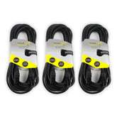 3x StageCore SCDMX10 10M 3-Pin-XLR-Stecker - 3-Pin-XLR-Buchse DMX-Kabel DJ Disco